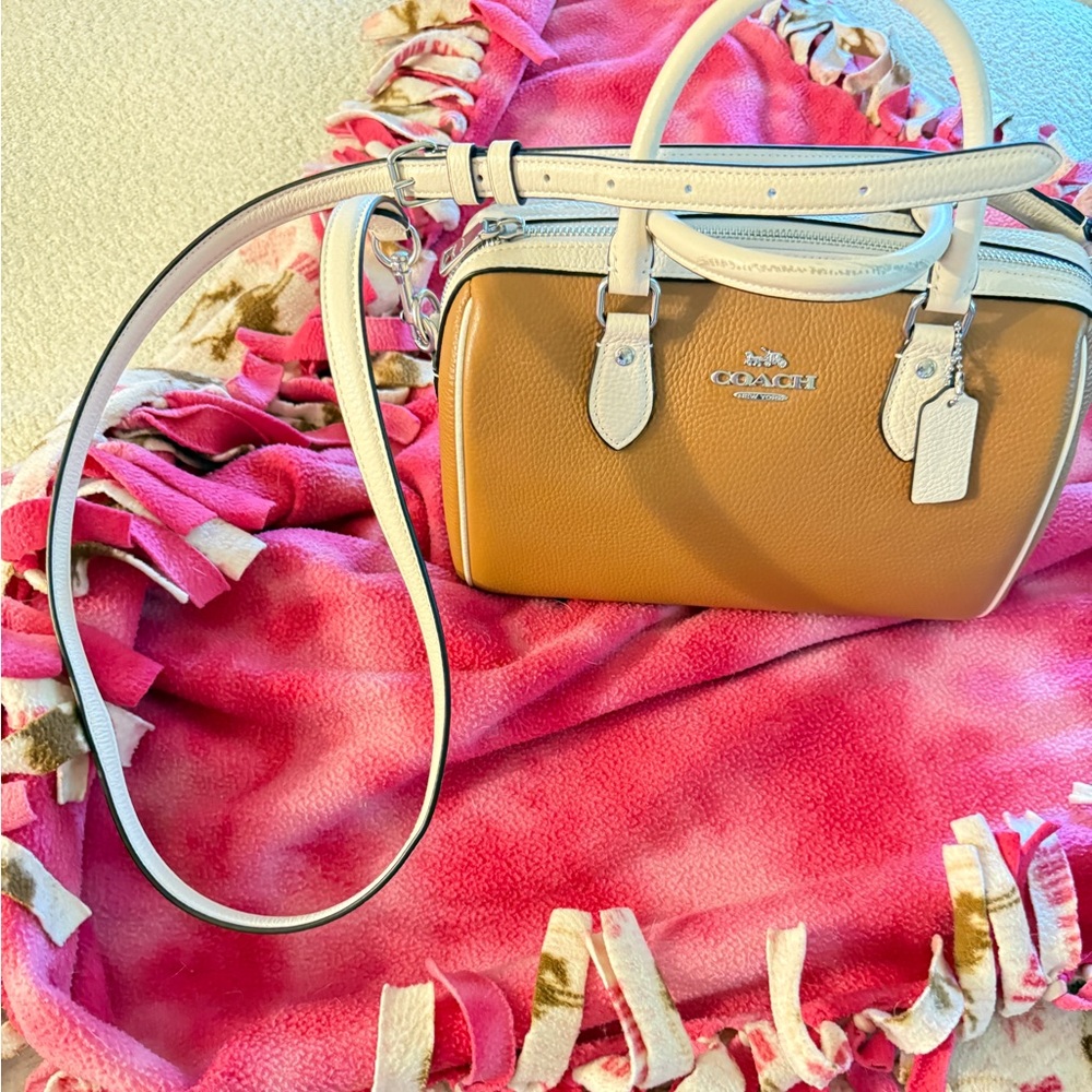 Coach Brown and Cream Satchel - Picture 3 of 7